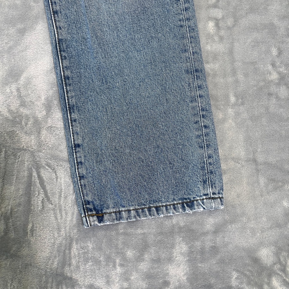 Y2K Guess Jeans Light Wash Distressed Straight‎ Leg Denim Pants Women's Size 26 - Picture 3 of 6